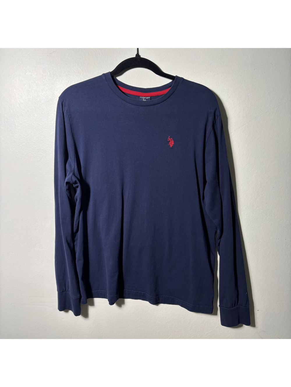 U.S. Polo Assn Long Sleeve T Shirt Mens Medium Navy Preppy